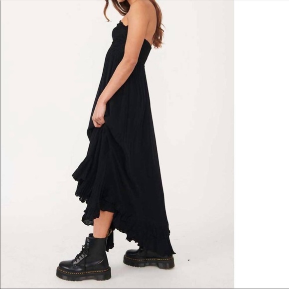 Free People Adella Corset Maxi Dress Black NWT - Picture 2 of 7